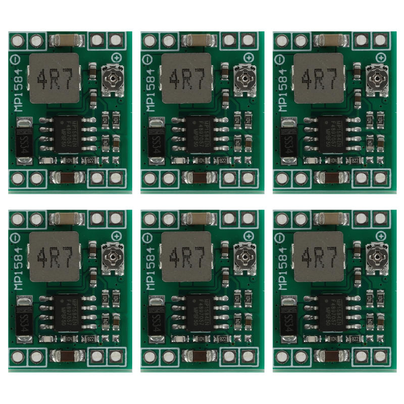 [Australia - AusPower] - DC-DC Buck Converter MP1584EN 4.5-28V to 0.8-20V Adjustable, Mini Step Down Converter, Power Downward Adjustable Module Buck Converter, 12V 9V 5V 3V Power Supply for Cameras Pack of 6 