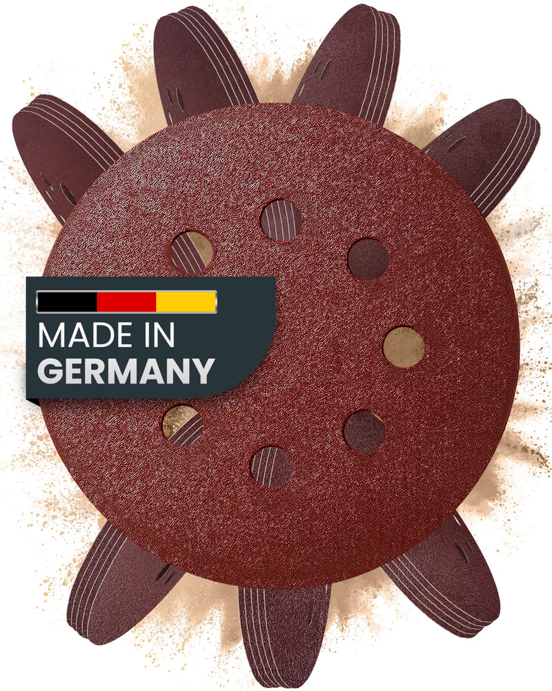 [Australia - AusPower] - PICTORIS Schleifpapier 125mm Klett Komplett Set – Exzenterschleifpapier mit langer Standzeit, starker Haftung & reduzierter Vibration dank einzigartiger Klettschicht | Made in Germany | Korn 40-400 Universal-Mix (Körnung 40 - 400) – von Grob bis Fein 