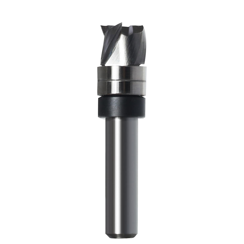 [Australia - AusPower] - Sinoprotools Spiral Cutter 8 mm Shank Solid Carbide Milling Cutter 3 Flute Up Cut Groove Cutter 12 mm Cutting Diameter 10 mm Cutting Length Flush Profile Cutter for Wood Edges Flush for Milling or 8x12x10mm 