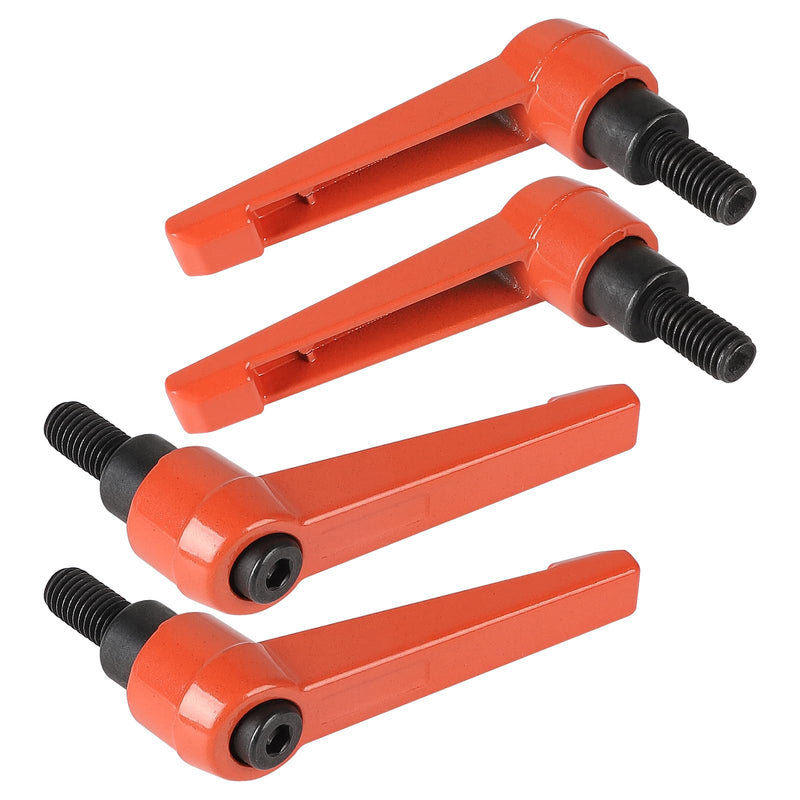 efuturetime 4pcs Clamping Lever M8 × 16mm Adjustable Male Thread Orange | Metal clamping handle, machine handles, clamping lever screw