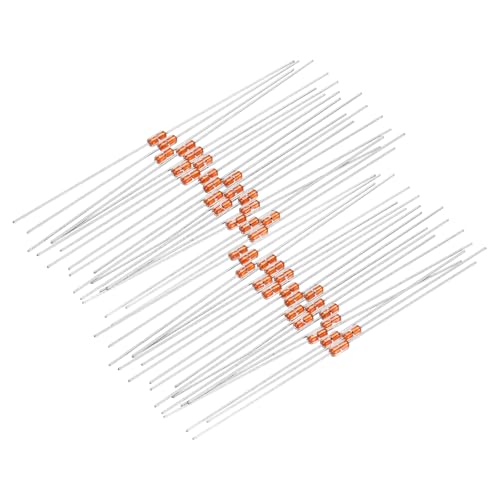 QUARKZMAN Pack of 40 50K Ohm NTC Resistors Assortment, MF58 3950B 1% Metal Film, Resistance Set, Thermistor Temperature Sensors