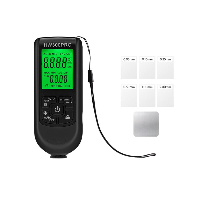 Mcbazel Paint Thickness Gauge Car Coating Thickness Gauge 0-2000µm, FE/NFE, LCD black