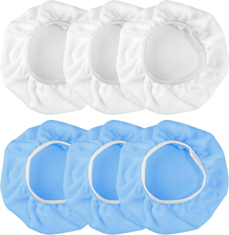 [Australia - AusPower] - Pack of 6 Microfibre Polishing Hoods, Polishing Hood Set, Soft Fabric, 230-250 mm Polishing Disc, Microfibre Polishing Hoods Compatible with Einhell Battery Car Polisher CE-CB 18/254 Li & Einhell 