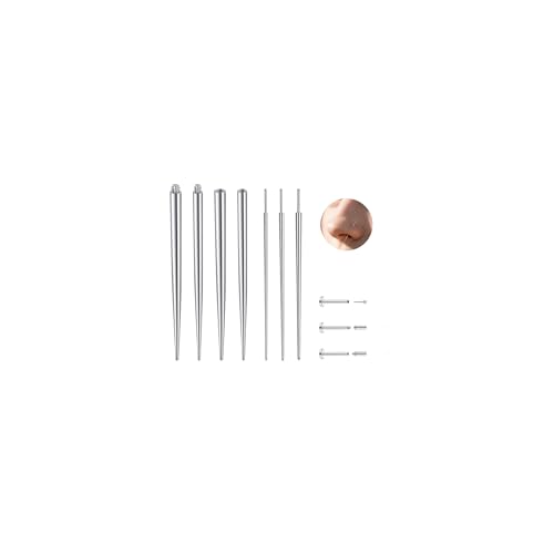 MODRSA Helix Nose Piercing, Tragus Piercing: Pierc Ball, Grabber and Pierc Threader Tool for Changing Ears, Nostril Lip Jewellery, 16, 18, 20G Straight