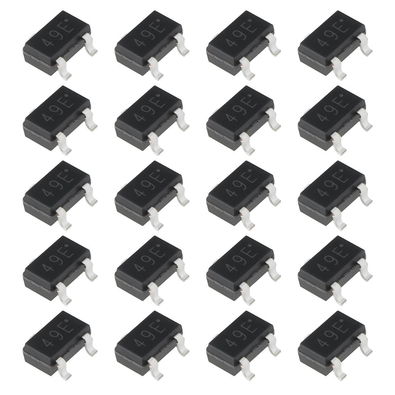 OTOTEC SMD Linear Hall Effect Sensor Switch 49E SS49E AH49E Compatible with Motor Control for Reading Magnetic Codes Pack of 20