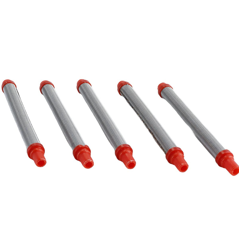 Pack of 5 200 Mesh Airless Sprayer Red Filter Insert 304 Stainless Steel Elements Replacement for Paint Coating Tools