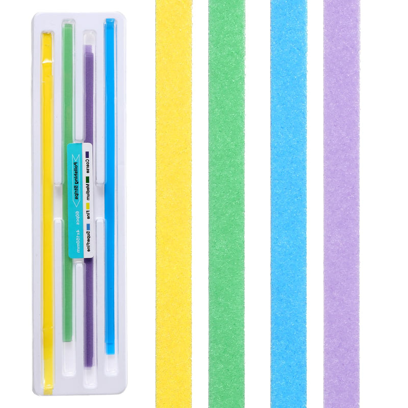 Qianyu Pack of 60 Teeth Sandpaper for Spaces, Dental Sanding Strips, Tooth Polishing Strips, Teeth Polishing Finishing Gloss Contouring Tool Kit for Deep Cleaning of Teeth