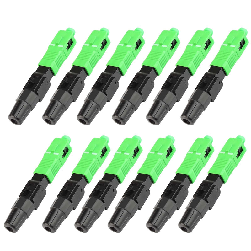 Pack of 12 Stable Connection Connectors Fiberglass Quick Connector SC/APC | Cold fiber connectors SC/APC for connecting fiber optic cables to CATV networks and connecting to FC interface communication systems