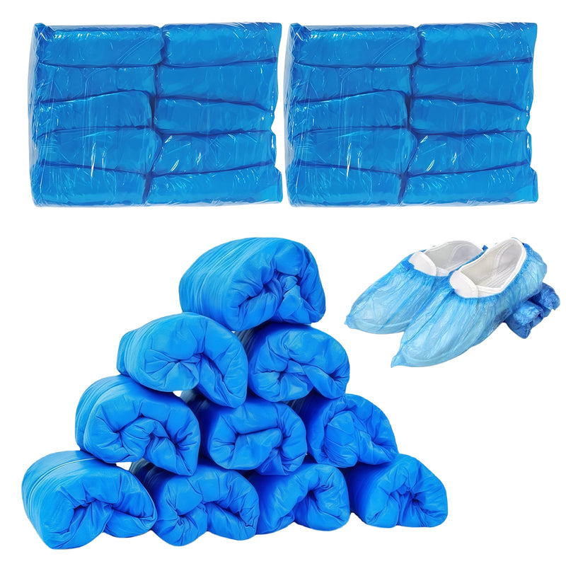 Pack of 200 Disposable Shoe Covers, Shoe Covers, Non-Slip, Overshoes, Waterproof, Disposable Plastic Shoe Covers, Waterproof, Universal Size Shoe Cover