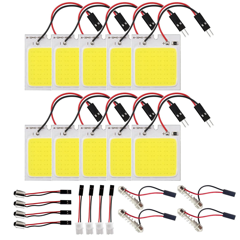 10 pieces white 48 SMD LED panel dome light, with 12 pieces garland adapter, for DIY model making