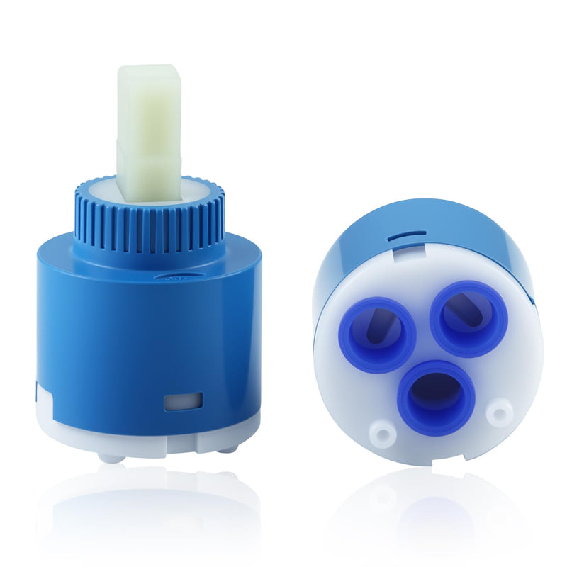 Pack of 2 Tap Cartridge, 35 mm Ceramic Cartridge Fittings Sink Accessories Ceramic Cartridge Replacement Cartridge for Kitchen Tap Mixer Tap Bathroom Faucets Bidet Faucets Shower Fitting