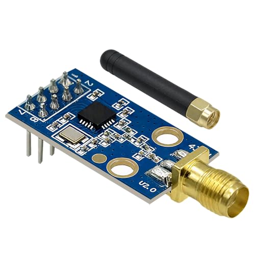 CC1101 Wireless Module with SMA Antenna Binghe CC1101 433M Transmitter Receiver Module with SMA and Antenna Rod DC 1.9-3.6V SPI Interface Compatible with Arduino