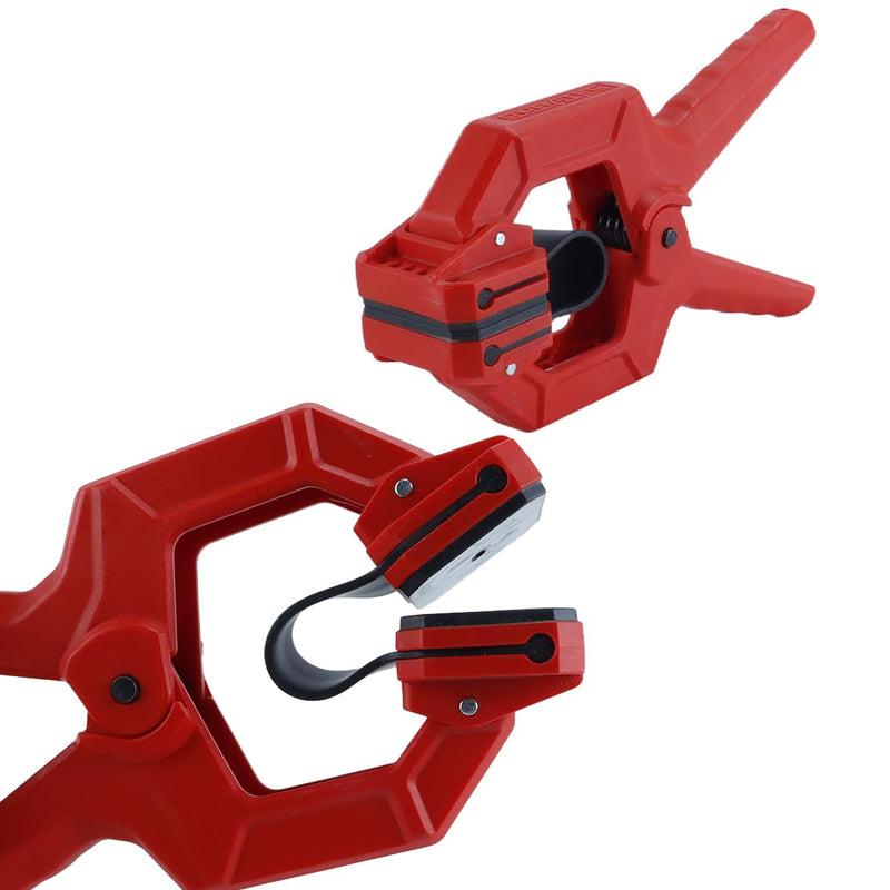 Spring Clamps Plastic Woodworking Clamp Type G with Rubber Band 50mm Carpenter's Clamp for Shelving Cabinet Edges Plywood Edging Lamination