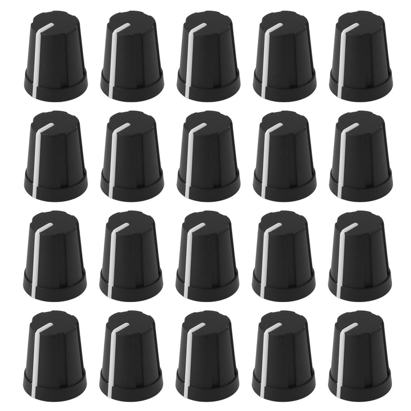Create idea 20pcs 6mm x 14mm Rubber D Shape Control Knob Caps for Mixer Potentiometer