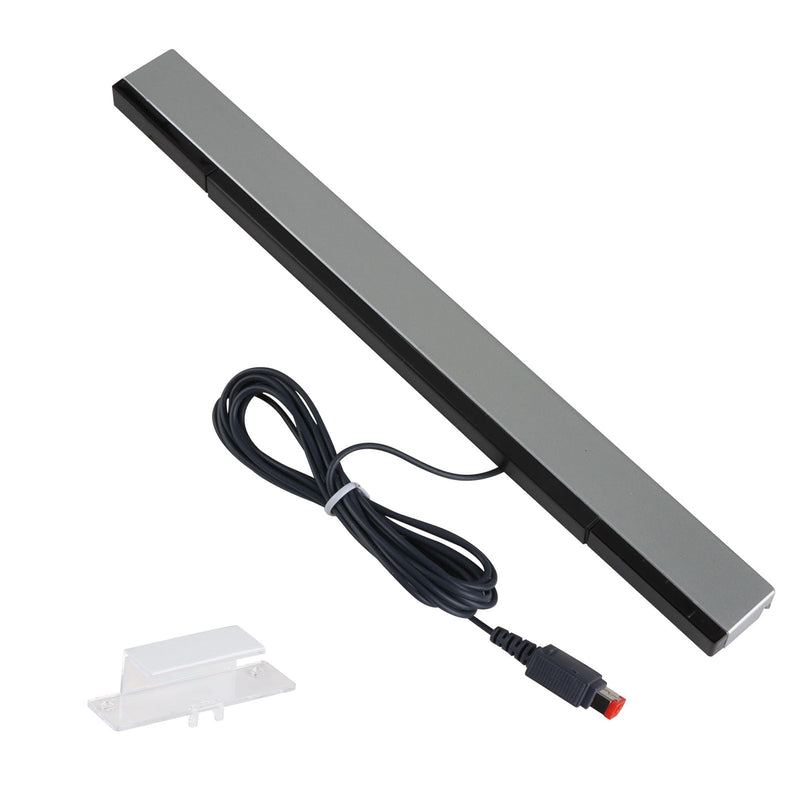 Sensor Strip for Wii, Wired Infrared Sensor Bar for Wii U, Compatible with Nintendo Wii & Wii U, with 2M USB Port and Stand, Plug and Play