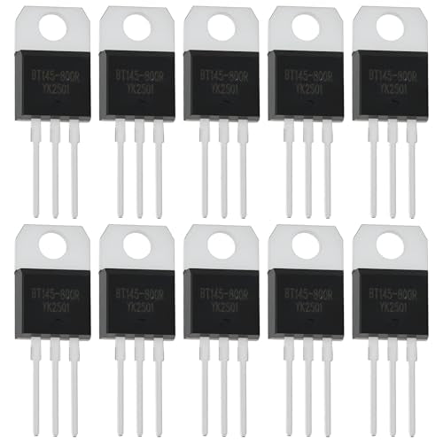 BT145-800R 800V/25A Unidirectional Thyristor for Motor Speed Control and Lighting Dimming, Pack of 10