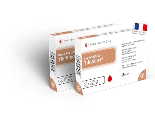 Tik Alert Tick Quick Test Pack of 2 - Self Test for Early Detection of Lyme Disease from Infected Tick Bites Self Test for Home