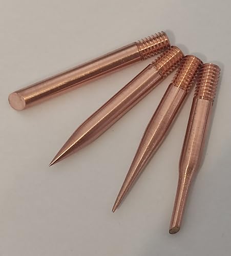 Soldering Tips Set of 4 - 99.99% Copper - M4 Thread | Conical, Pointed, Mini Wave - Compatible with Parkside, Lux, Niteo, ZD - Durable & Heat Resistant