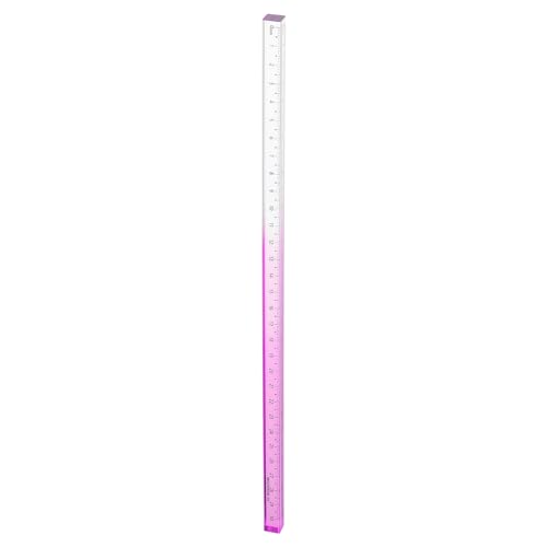 QUARKZMAN Acrylic Clear Straight Rulers 30 cm Metric Transparent Gradient Three-Dimensional Plastic Ruler Square Cube Measuring Tool for Classroom Office Purple | Dreidimensional Plastik Lineal Quadrat Würfel Messwerkzeug Für Classroom Office Lila 30cm 1