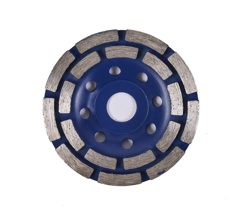 Double Segment Diamond Cup Wheel 115 mm with 22.23 mm Shank for Concrete Grinding
