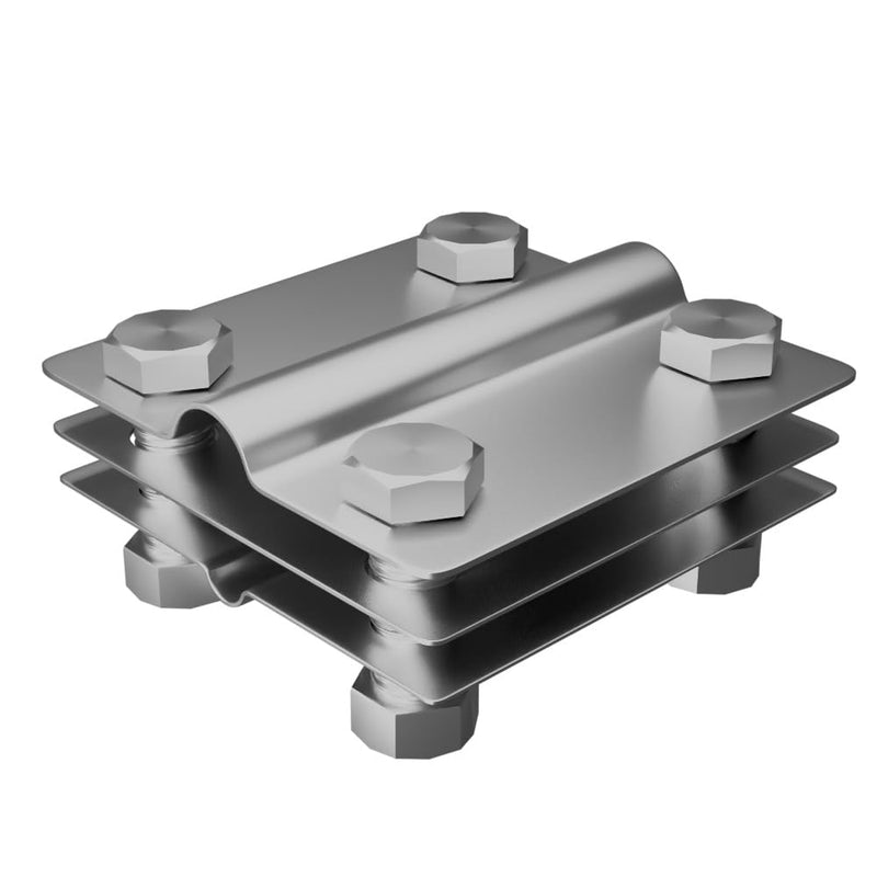 Cross Clamp Earth Clamp Cross Connector for Grounding Band up to 40 mm Round Conductor Diameter 10 mm Screws M8 to Stainless Steel Diameter 20 mm Ground Spike Grounding Rod Grounding Cable Meter. Kreuzklemme