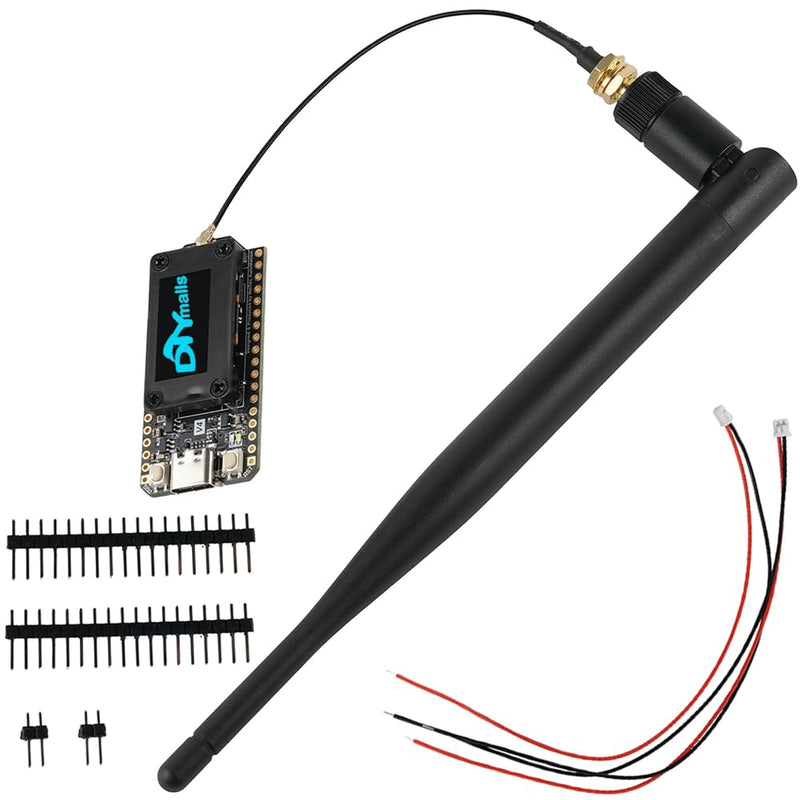 DIYmalls 868MHz LoRa 32 V4 ESP32 Development Board + 5dBi LoRa Antenna 868 MHz for Meshtastic LoraWan Gateway, Compatible with Heltec LoRa32 V3