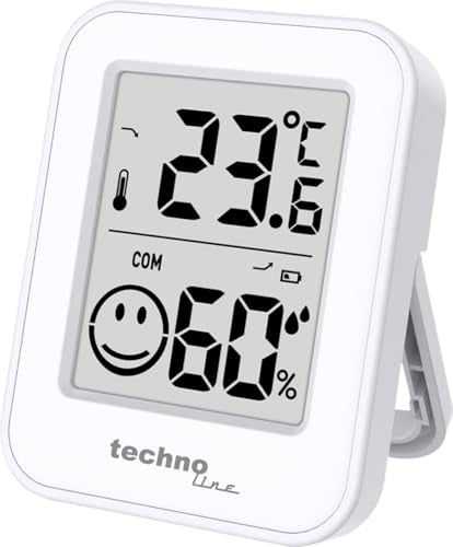 WS9417 Room Climate Station Thermo-Hygrometer - Indoor Climate Meter for Temperature & Humidity, with Comfort & Trend Display, MIN/MAX Function, Wall/Magnet/Table Mount, White