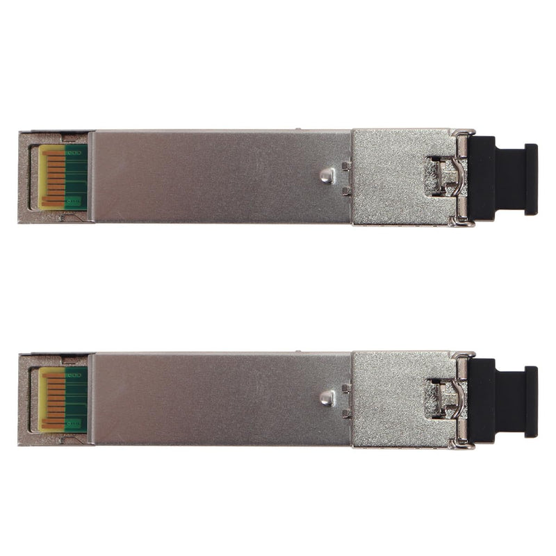 Pack of 2 1.25Gbps Single Mode BIDI SFP SC Transceiver Modules - 3km Range, Transmission Power 1550nm/Receive 1310nm, Pair with WDM Technology