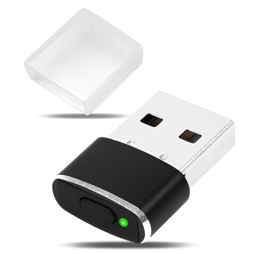 USB Mouse Jiggler Non-Detectable with LED Display - Automatic Mouse Mover with 3 Modes, Plug & Play, Memory Function - Compatible with Windows, Mac, Linux - No Driver Required