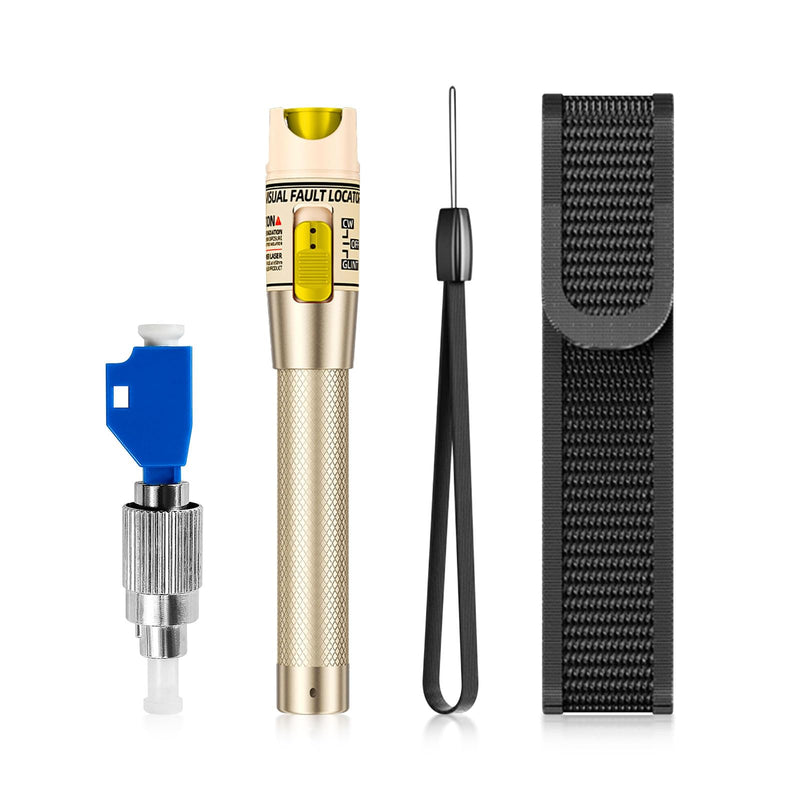 100 MW Fibre Optic Cable Tester, Fibre Optic Cable Tester, Visual Troubleshooting, Fibre Cable Tester, VFL Red Light Pen Suit for 2.5 mm FC, SC, ST Plug (Red Light 100 mW Battery Model) Rotes Licht-100mW-Batteriemodell