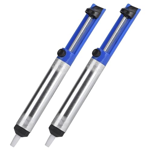 Jetstream Pack of 2 Desoldering Pump, Antistatic Soldering Pump, Desoldering Suction Pump, Solder Suction Pump with Teflon Tip, for Suction Liquid Solder for Use in Laboratories, Schools, Household, Industry