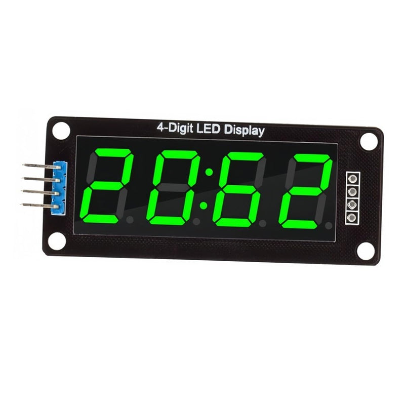 0.56 Inch 4-Digit Tube Segment Display Module TM1637 Driver Chip 7 Segment Digital Display (TM1637 Green)
