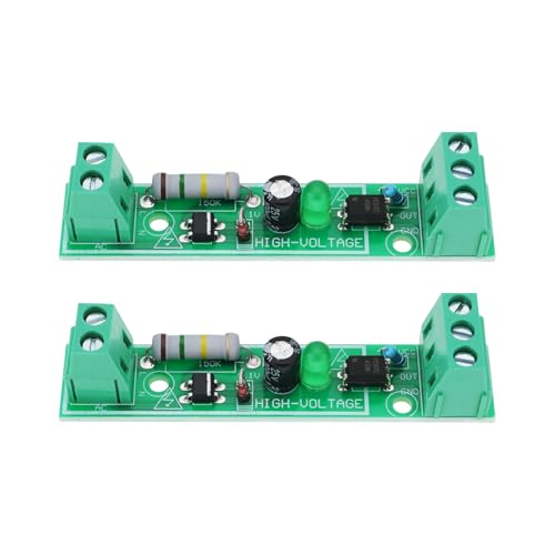 2pcs AC 220V to DC 3-24V Optocoupler Isolation Module 1 Channel Trigger Switch Sensor Board Compatible with A-rduino ESP8266