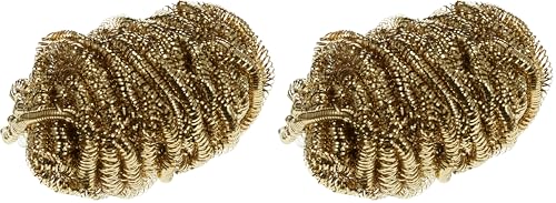ERSA Dry Sponge Made of Metal Wool 0008M/SB - Dry Cleaner Made of Special Spiral Metal Wool for Cleaning Soldering Tips - Suitable for Lead-Free and Lead Soldering (Pack of 2) Pack of 2