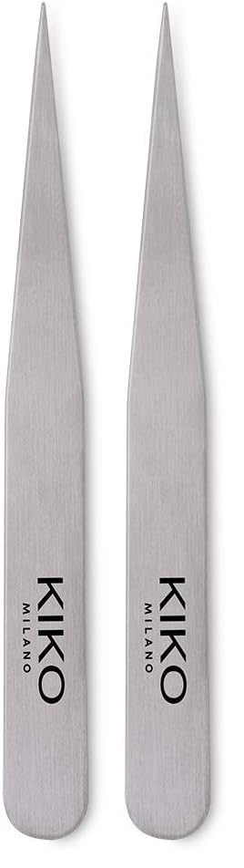 KIKO Milano Pointed Tweezers | Extra Lace Professional Eyebrow Tweezers (Pack of 2) 1 Unité (Lot de 1) (Pack of 2)
