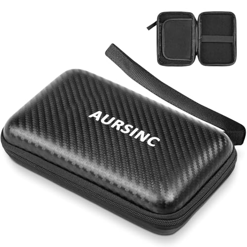 AURSINC 4 Inch Hard EVA Protective Case - Waterproof Shockproof Storage Bag with Carry Strap, Foam Divider, Secure Fit for NanoVNA H4 Vector Network Analyzer and TinySA Ultra Spectrum Analyzer