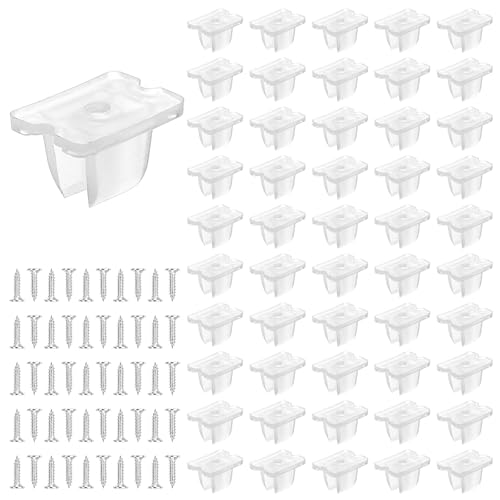 Nogeqi Pack of 50 LED Strip Holder for 5 mm to 6 mm Neon LED Strip Holder Waterproof Attachment Silicone LED Strip Holder Includes Screws for LED Light Strips, White