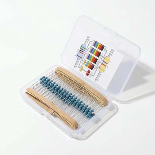 100 Pieces 1/2 W ± 1% Tolerance 120Ω Metal Film Resistor Set for DIY Projects and Experiments, with Separate Moisture Protection Packaging + Resistance Colour Code | 120Ω Resistor,Klare Farbringe & verstärkte Drähte, ideal für DIY und Experimente, Feuc...