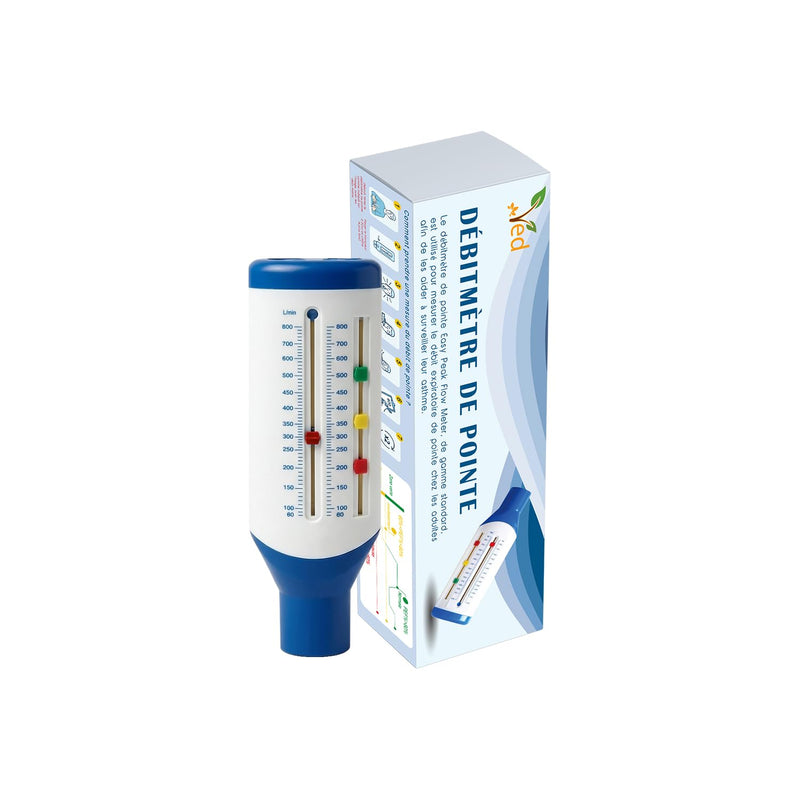 VED Adult Peak Flow Meter Standard Expiratory Flow Meter for Monitoring Pulmonary Function, Portable Spirometry and Breathing Training Device