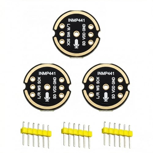 3pcs INMP441 Omnidirectional Microphone Module, I2S MEMS Interface Microphone Compatible with Arduino ESP-32 for and Professional Audio Recording Module