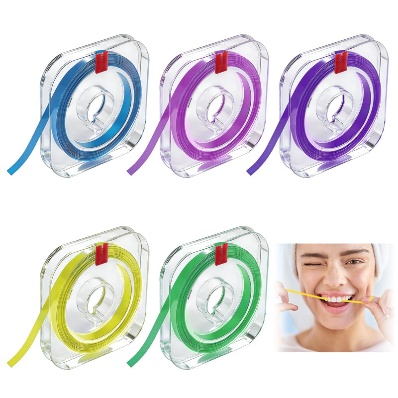 5 Volumes Tooth Sandpaper Tooth Polishing Strips Portable Tooth Sandpaper Teeth Sanding Belts Teeth Polishing for Spaces (6 m x 4 mm)