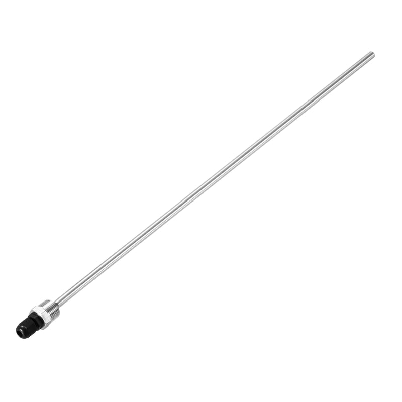 QUARKZMAN Thermowell Weld-Free 304 Stainless Steel 8 mm Diameter G1/2 with Cable Gland 500 mm Length for Beer Fermenter Black | With cable gland, 500 mm length, for beer fermenters