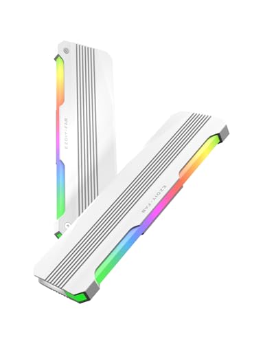 EZDIY-FAB RH01 EZDPI268-3 RAM Heatsink, RGB Memory Heat Spreader for DDR5 DDR4, Aluminum RAM Cooler with 5V 3-Pin ARGB Lighting, Memory Cooling for Gaming PCs, 2 Pack-White, EZDPI268-3 | 5V 3Pin ARGB Sync, DDR4/DDR5 Support, Aluminum Heatsink, Spoke...