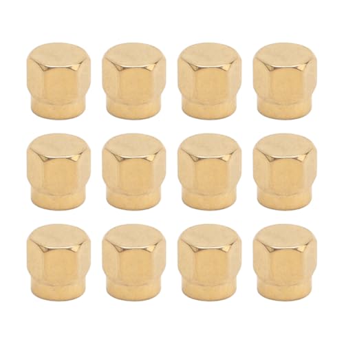 SMA Plug Dust Cap, Pack of 12, SMA Female Connector, Gold-Plated Coaxial Connector, Protective Dustproof Cover