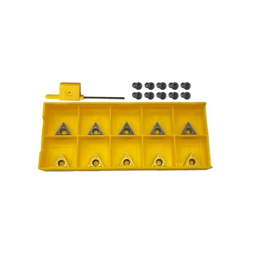 TCMT21.51 TCMT110204 Carbide Turning Inserts Carbide Insert for Lathe Holder TCMT Insert for Steel, Stainless Steel, Aluminum Pack of 10 5pcs TCMT21.51 + 5pcs TCMT21.51