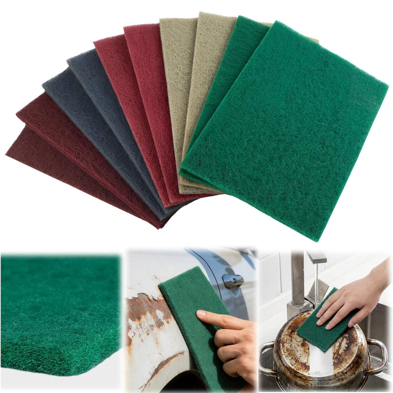 Sanding Fleece Pads 150 x 230 mm Set of 10 Grit 3000/1500/1000/800/600 Sanding Wool Pads Sandpaper for Sanding Fleece Metal Wood Stainless Steel Polishing Cleaning Fleece