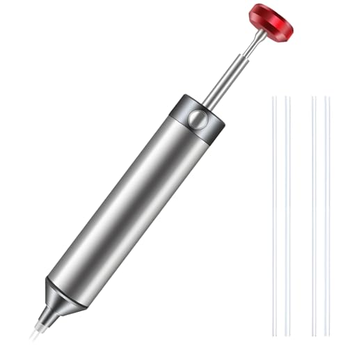 Desoldering Pump, Soldering Pump, Desoldering Pump, Super Suction Soldering Suction, Desoldering Iron, Desoldering Tool, Soldering Vacuum Soldering Remover Tool, with 2 Silicone Nozzles Desoldering