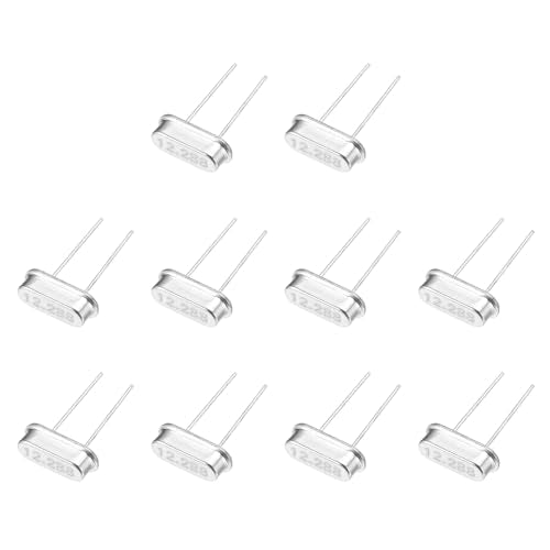 QUARKZMAN 10 Pieces Quartz Oscillator 12.288 MHz Passive Quartz Resonators Oscillator Assortment Kit DIP 2 Pin Replacement Parts 12.288MHz