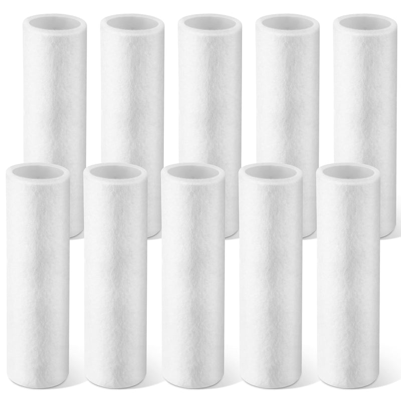 Enhon Pack of 12 Replacement Filters 80 µm, Compatible with Grünbeck Water Filter FS 1, High-Quality Wool Fibre, Compatible with Grünbeck Geno Fine Filter FS 1, House Water Filter Replacement Candle