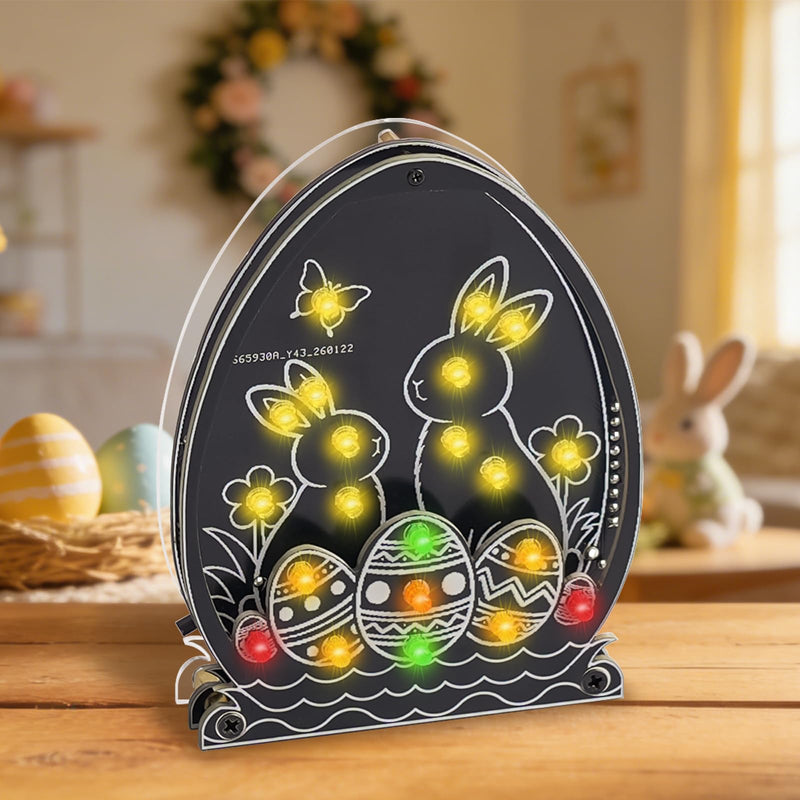 Easter Egg Soldering Kit, Easter LED Light Soldering Exercise Set, DIY Creative Electronic Kits, Teaching and Learning Training, DIY Soldering Project, Easter Bunny Lamps Kit with Brightness